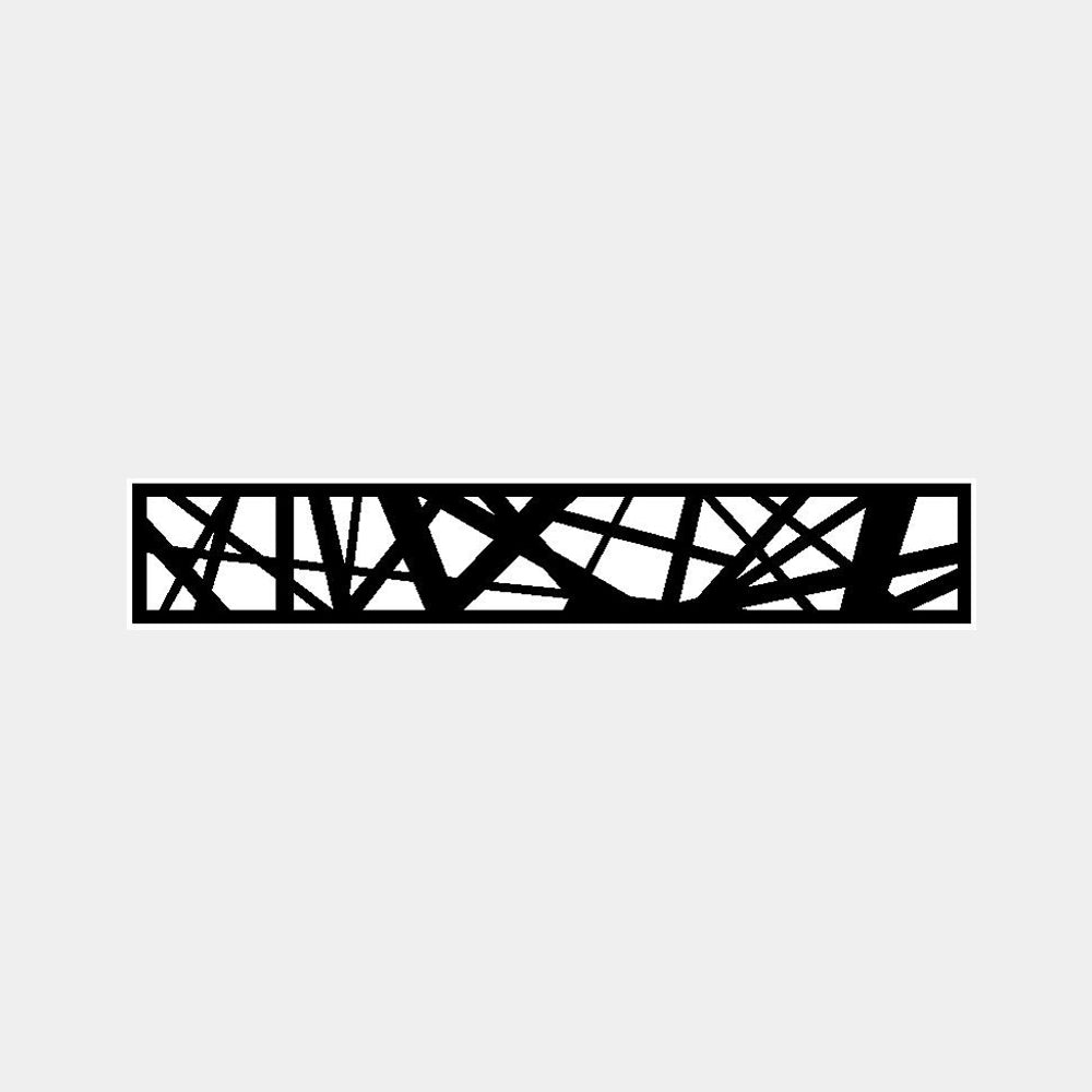 1.8m Fencing Wall Lattice Screen in Black - 300mm (W) Laser