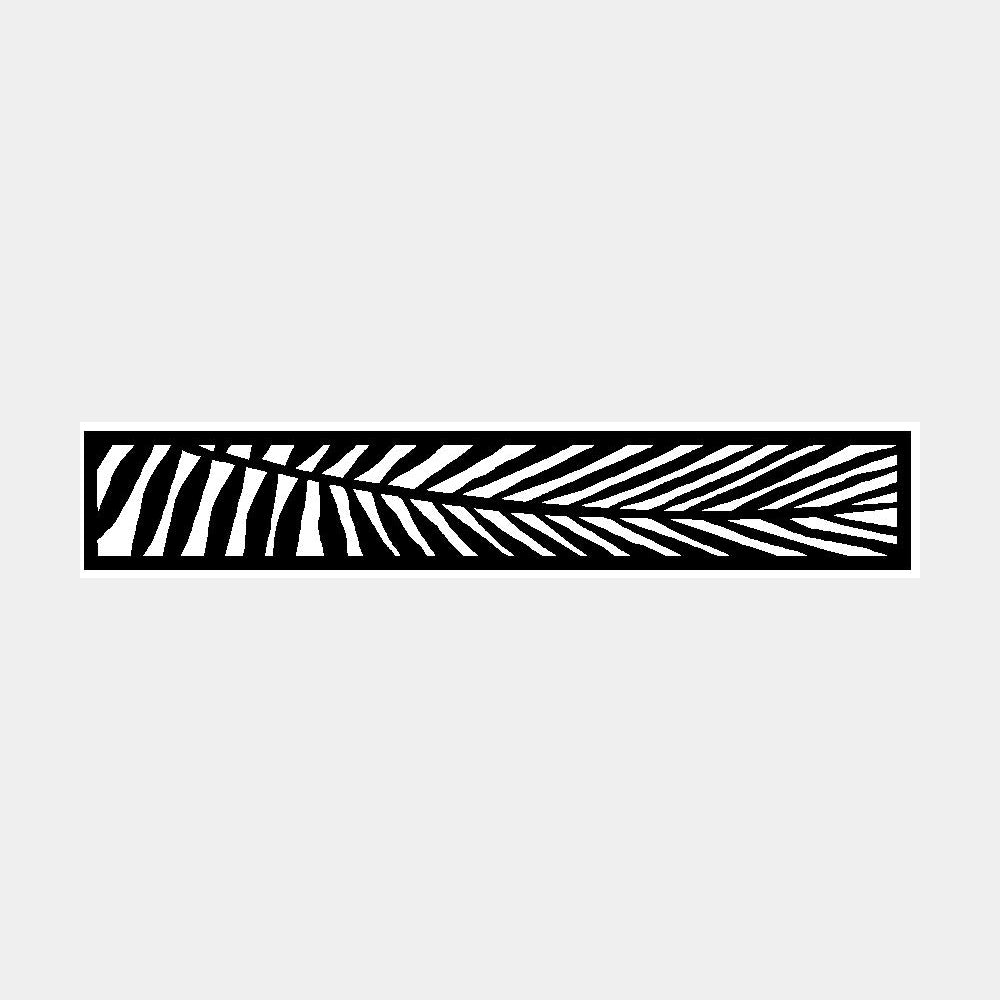 1.8m Fencing Wall Lattice Screen in Black - 300mm (W) Palm