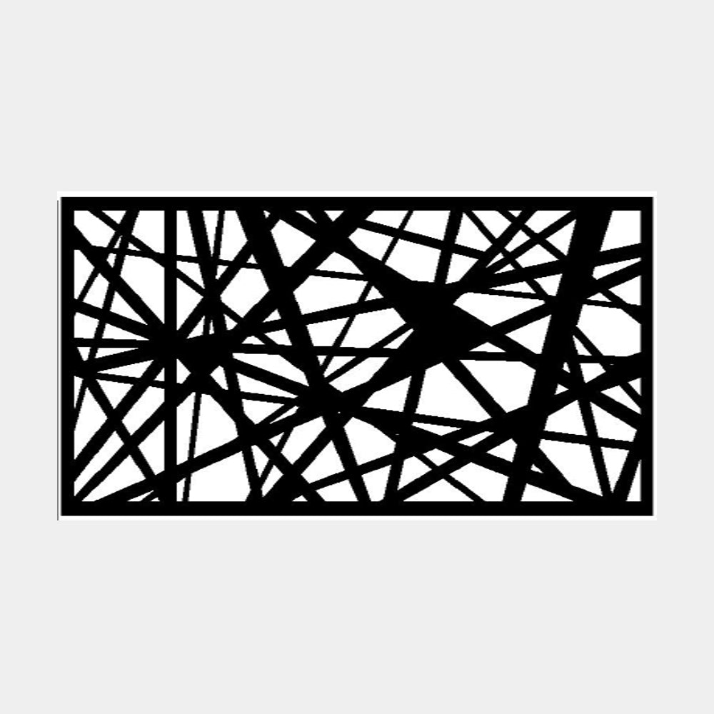 1.8m Fencing Wall Lattice Screen in Black - 900mm (W) Laser