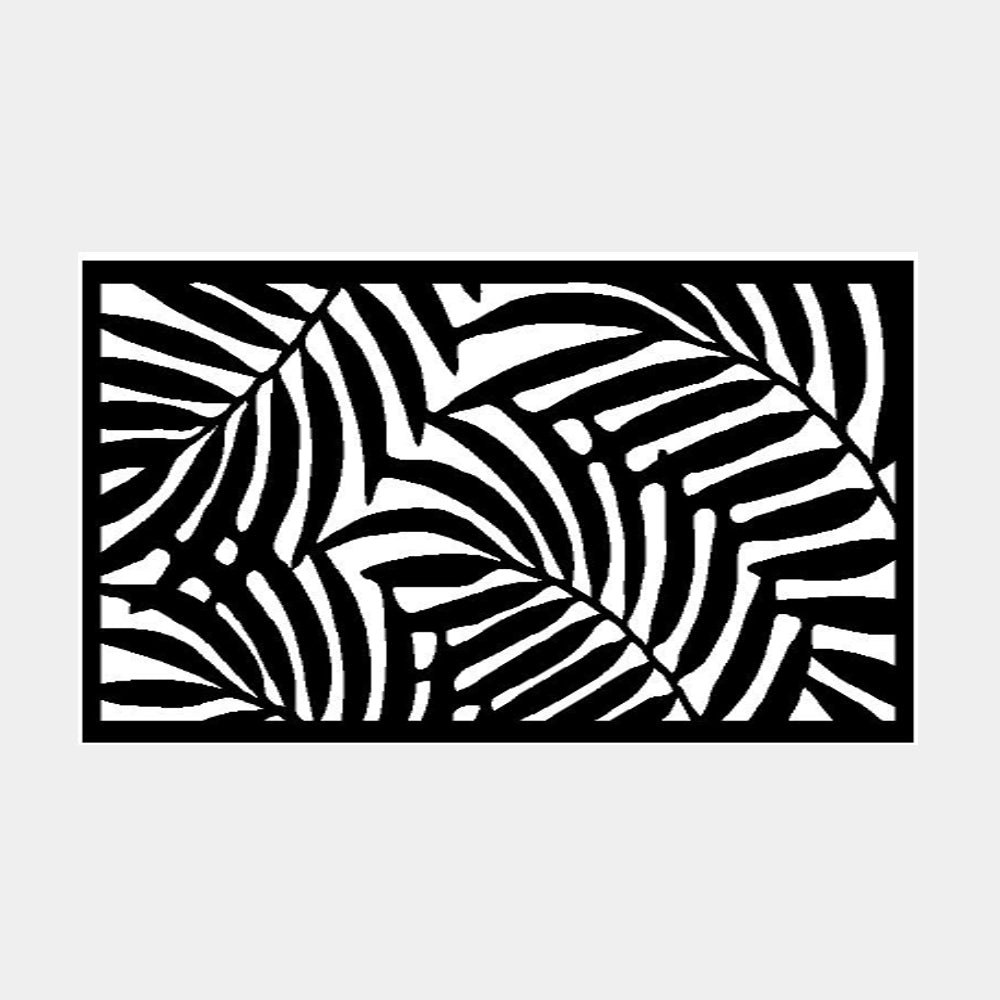 1.2m Fencing Wall Lattice Screen in Black - 600mm (W) Leafy