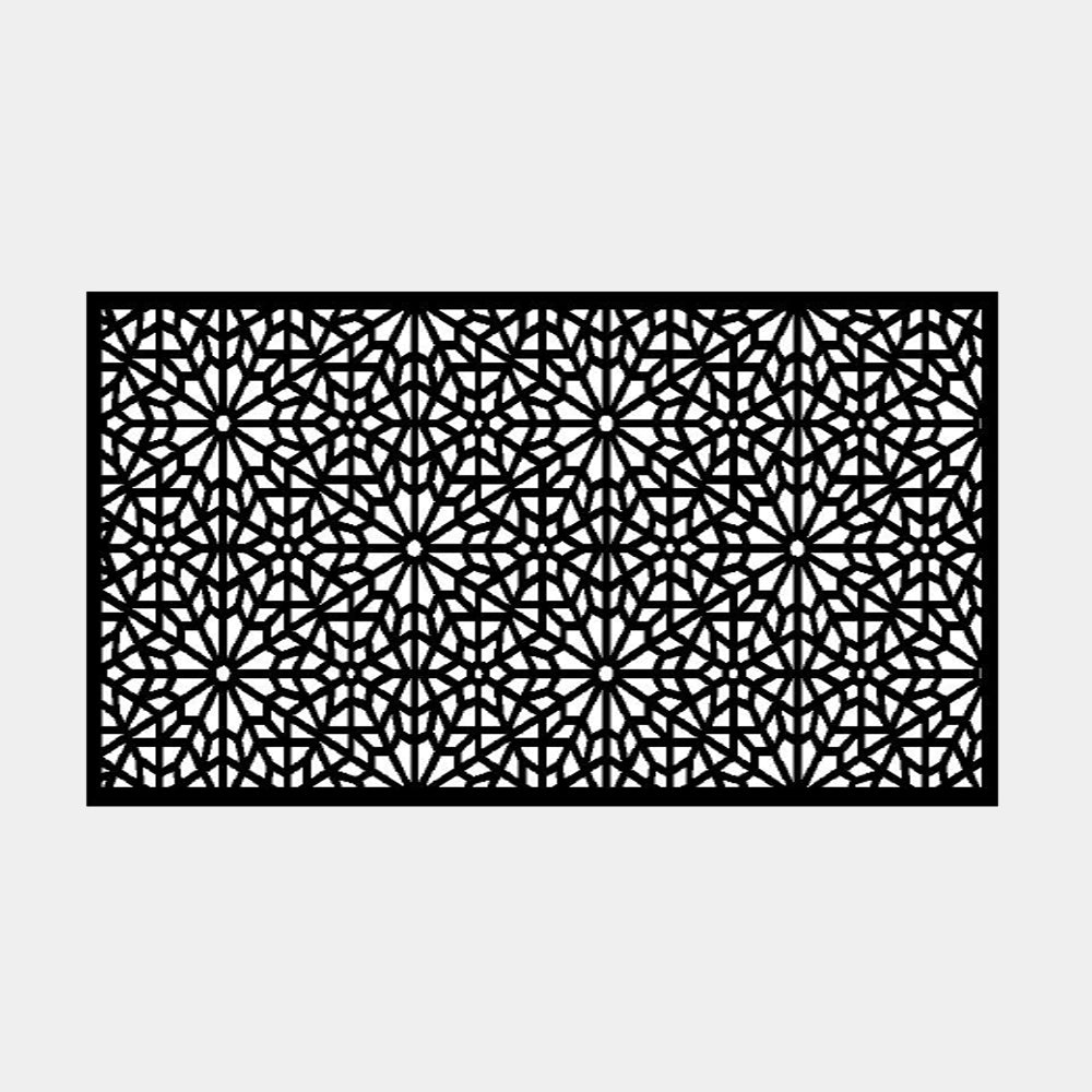 1.8m Fencing Wall Lattice Screen in Black - 900mm (W) Morocco
