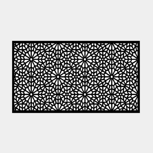 1.2m Fencing Wall Lattice Screen in Black - 600mm (W) Morocco