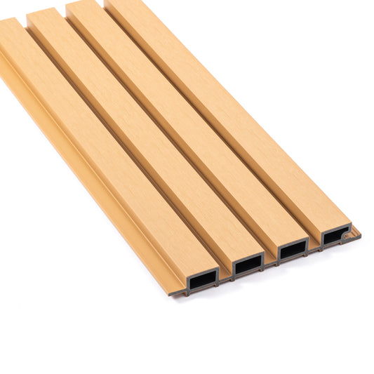 2.9m Exterior Slat Cladding Boards - Golden Teak