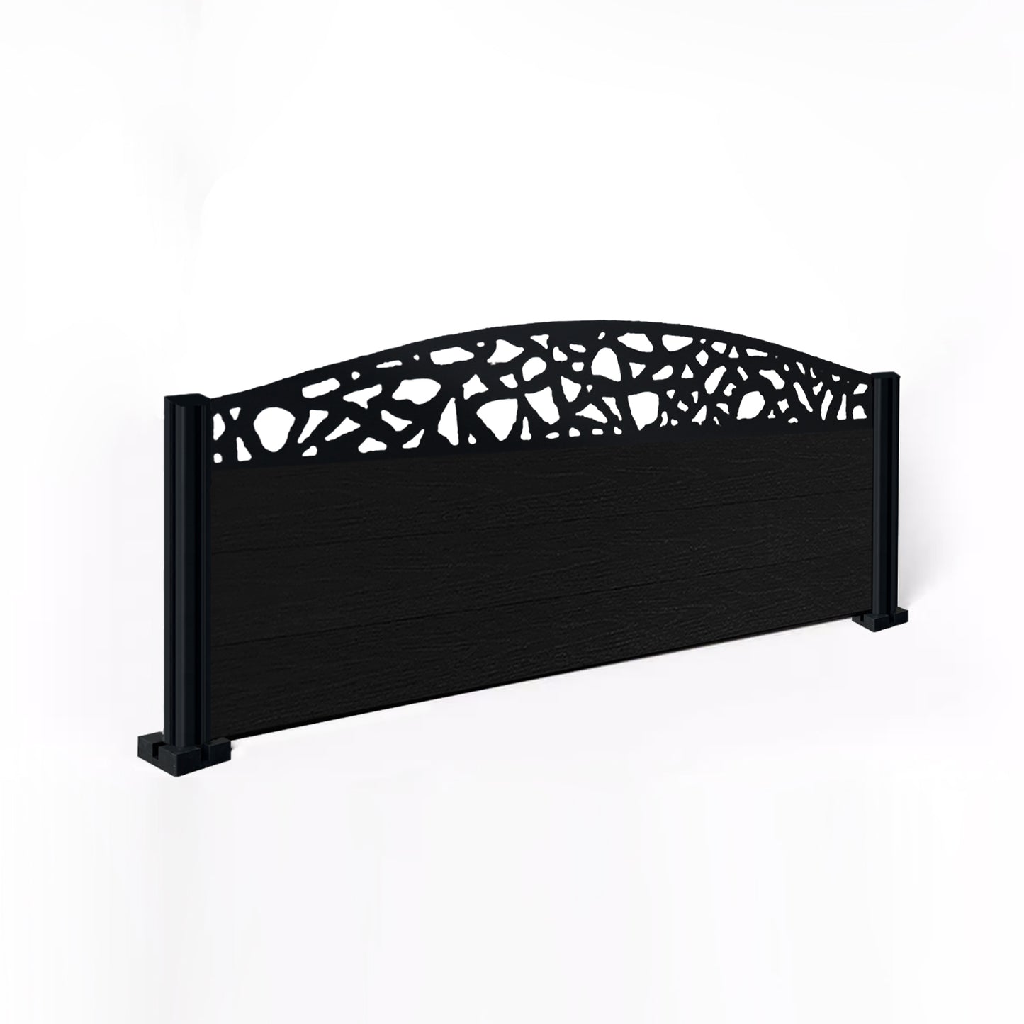 Composite Fence Kit - with Curved Pebble Trellis