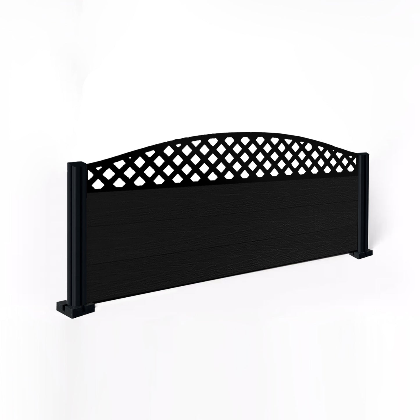 Composite Fence Kit - with Curved Wave Trellis