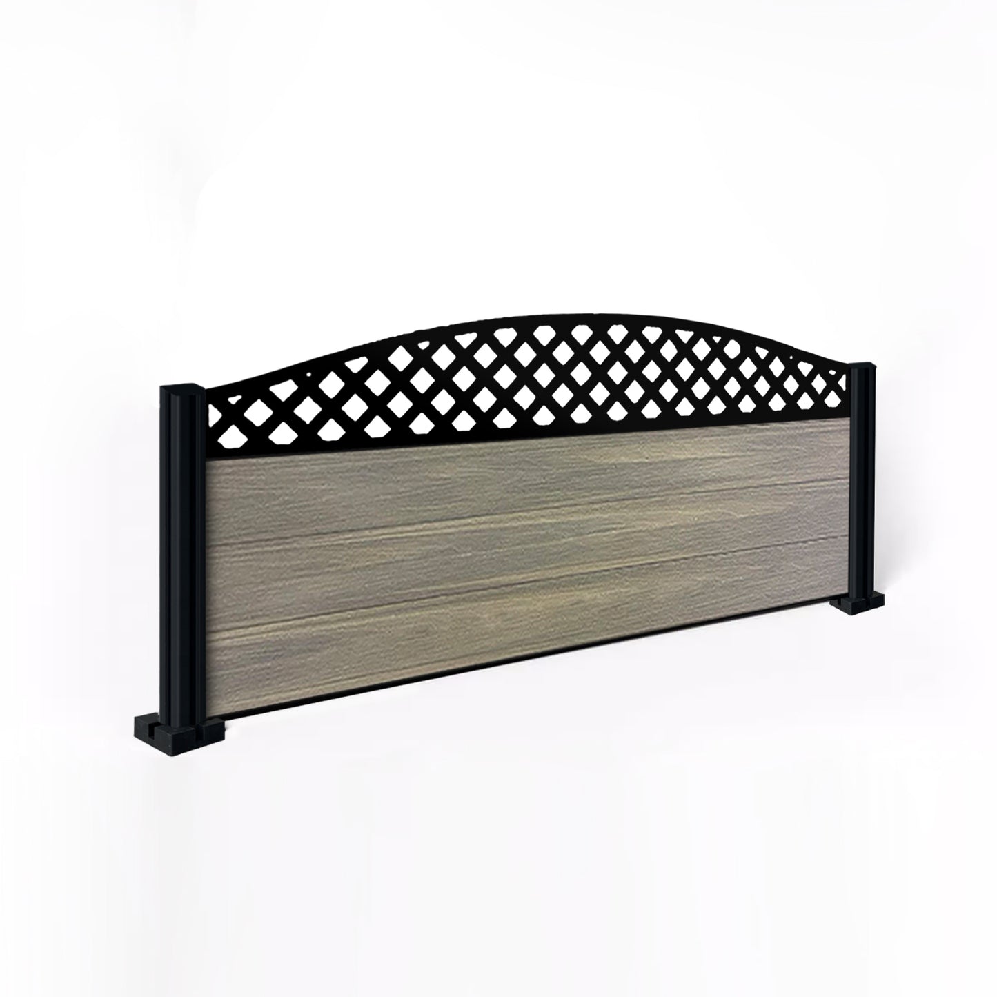 Composite Fence Kit - with Curved Wave Trellis