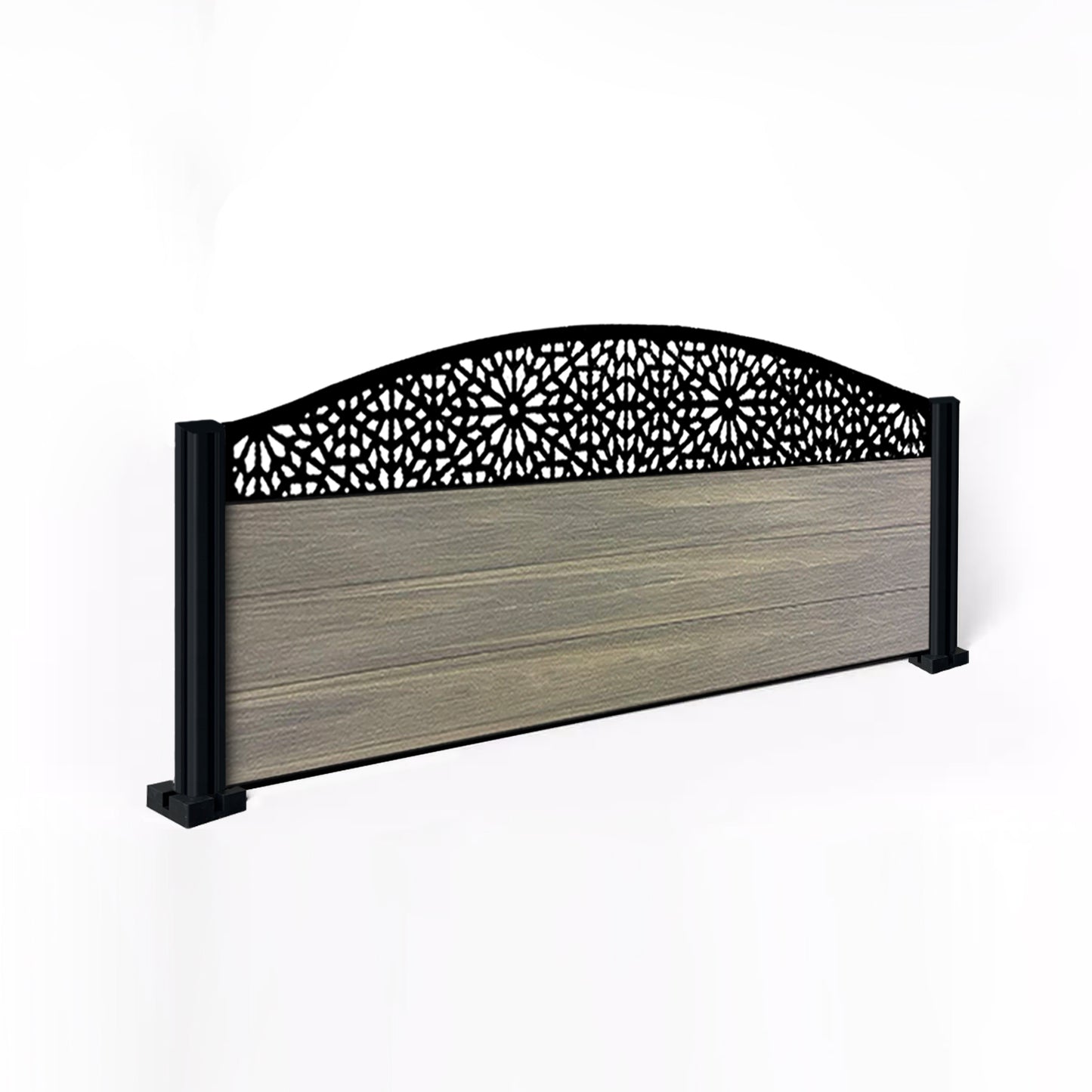Composite Fence Kit - with Curved Morocco Trellis