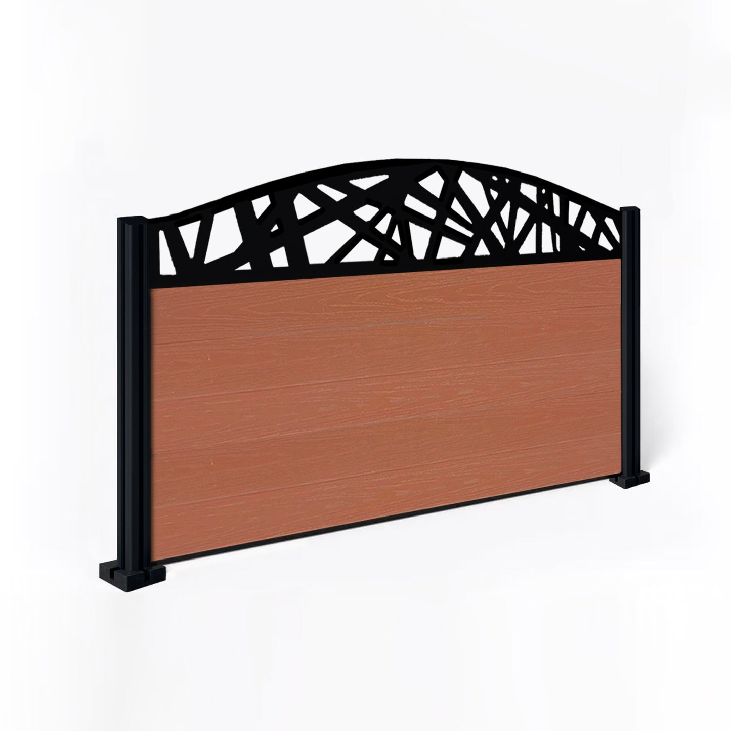 Composite Fence Kit - with Curved Laser Trellis