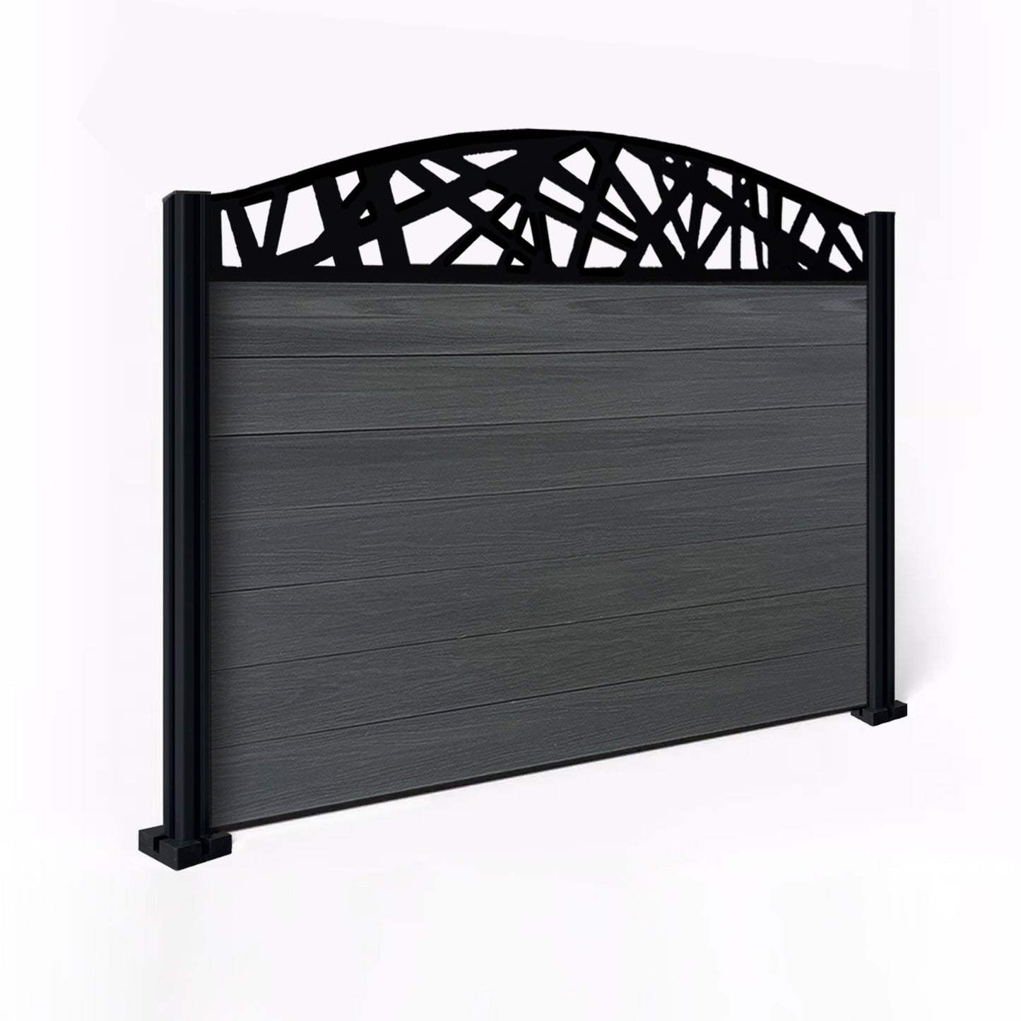 Composite Fence Kit - with Curved Laser Trellis