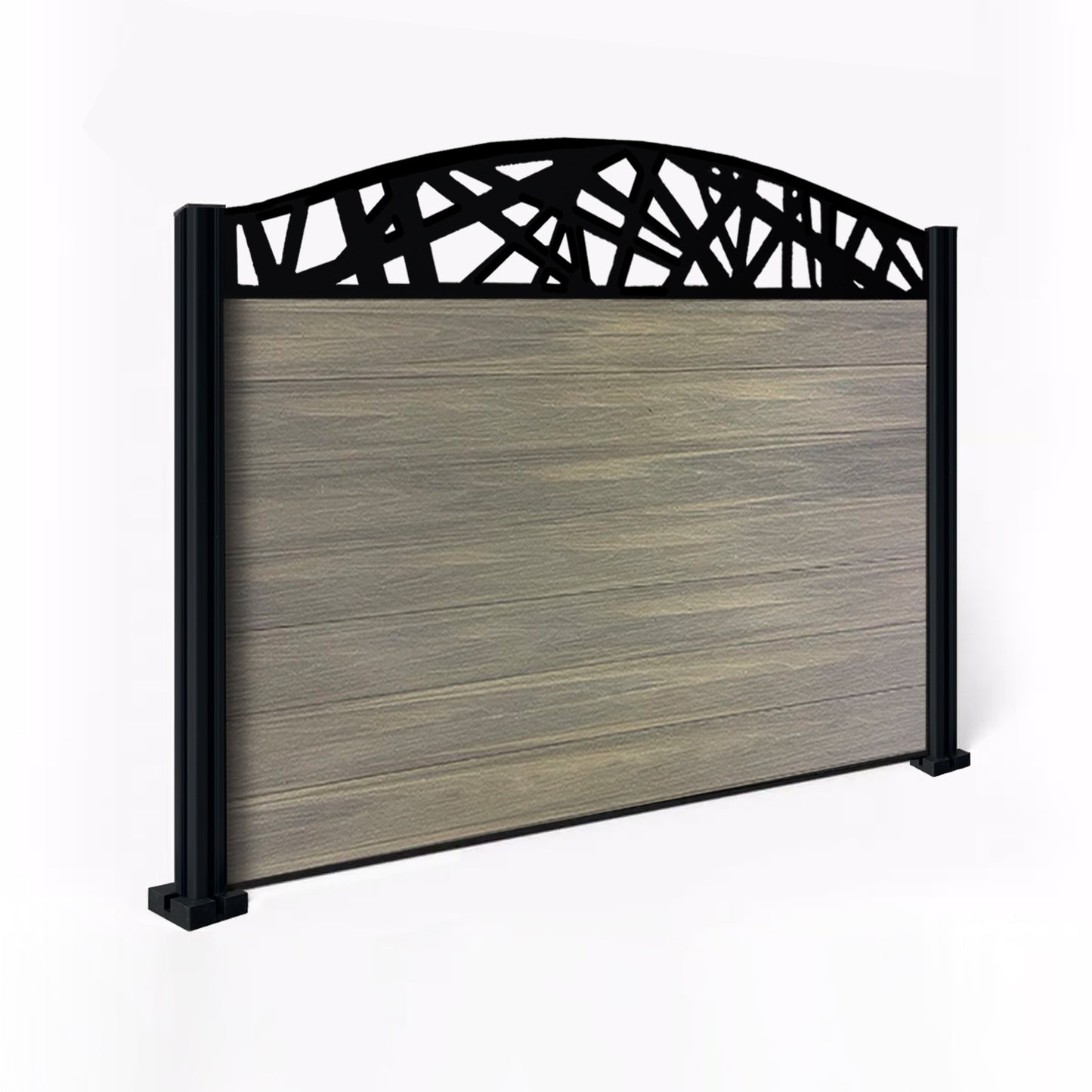 Composite Fence Kit - with Curved Laser Trellis