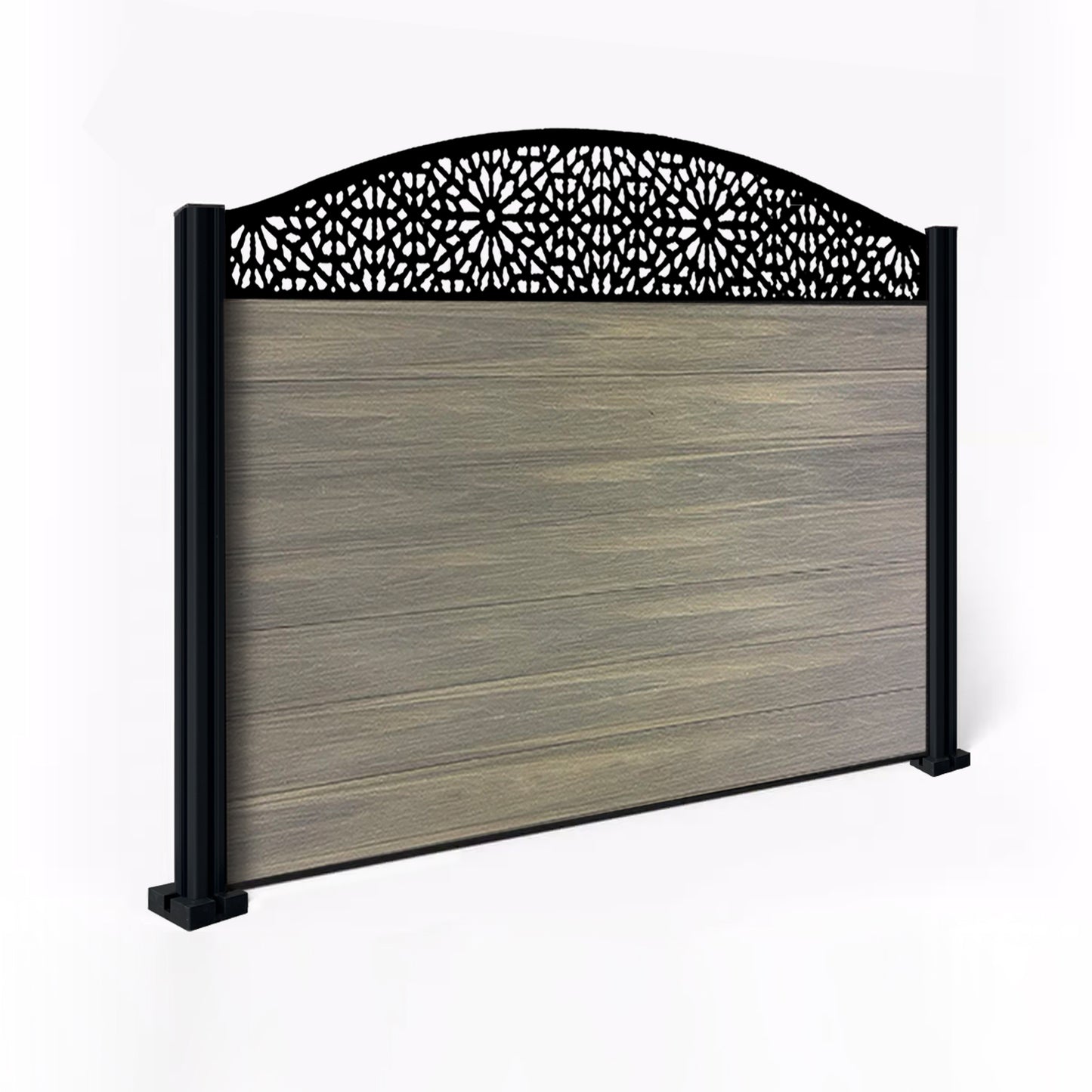Composite Fence Kit - with Curved Morocco Trellis