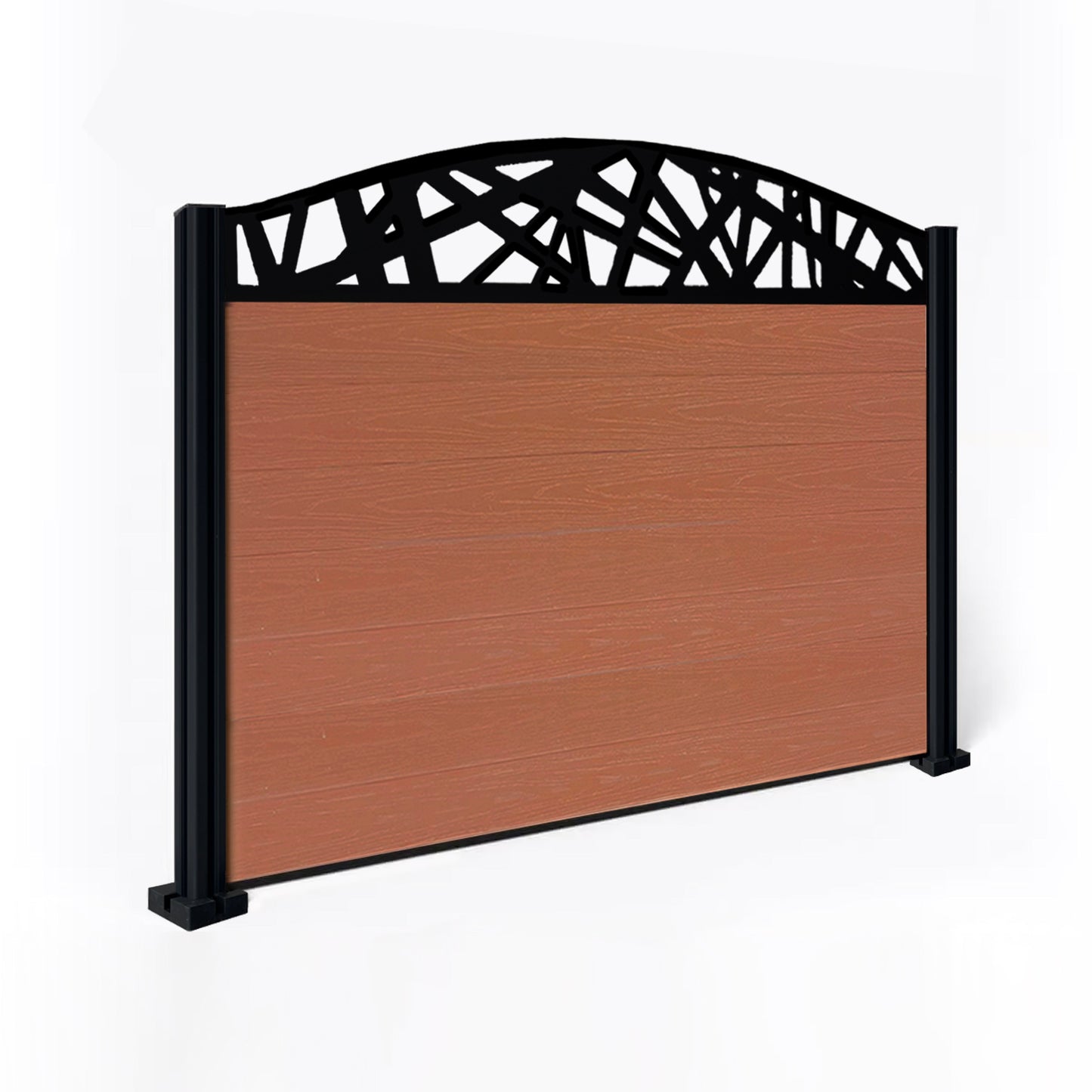 Composite Fence Kit - with Curved Laser Trellis