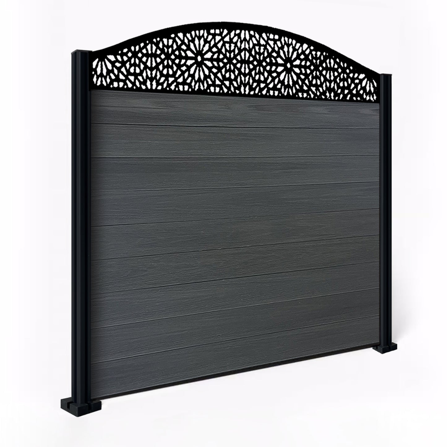 Composite Fence Kit - with Curved Morocco Trellis