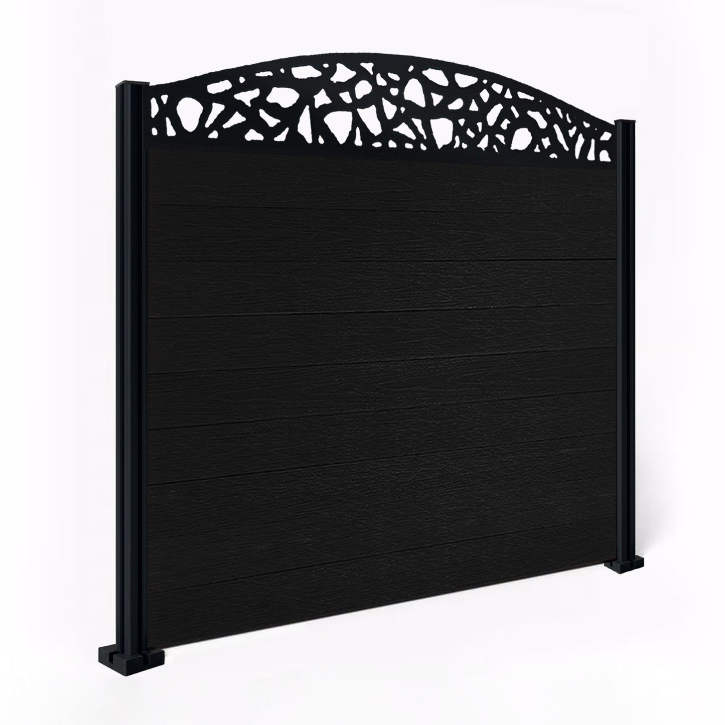 Composite Fence Kit - with Curved Pebble Trellis