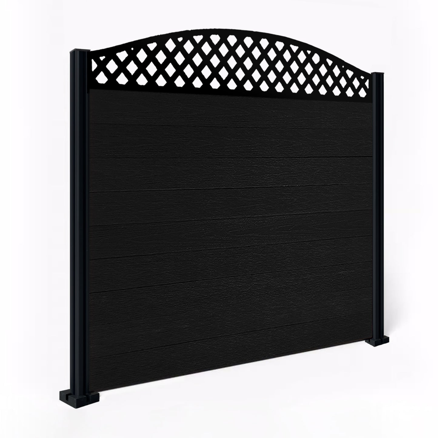 Composite Fence Kit - with Curved Wave Trellis
