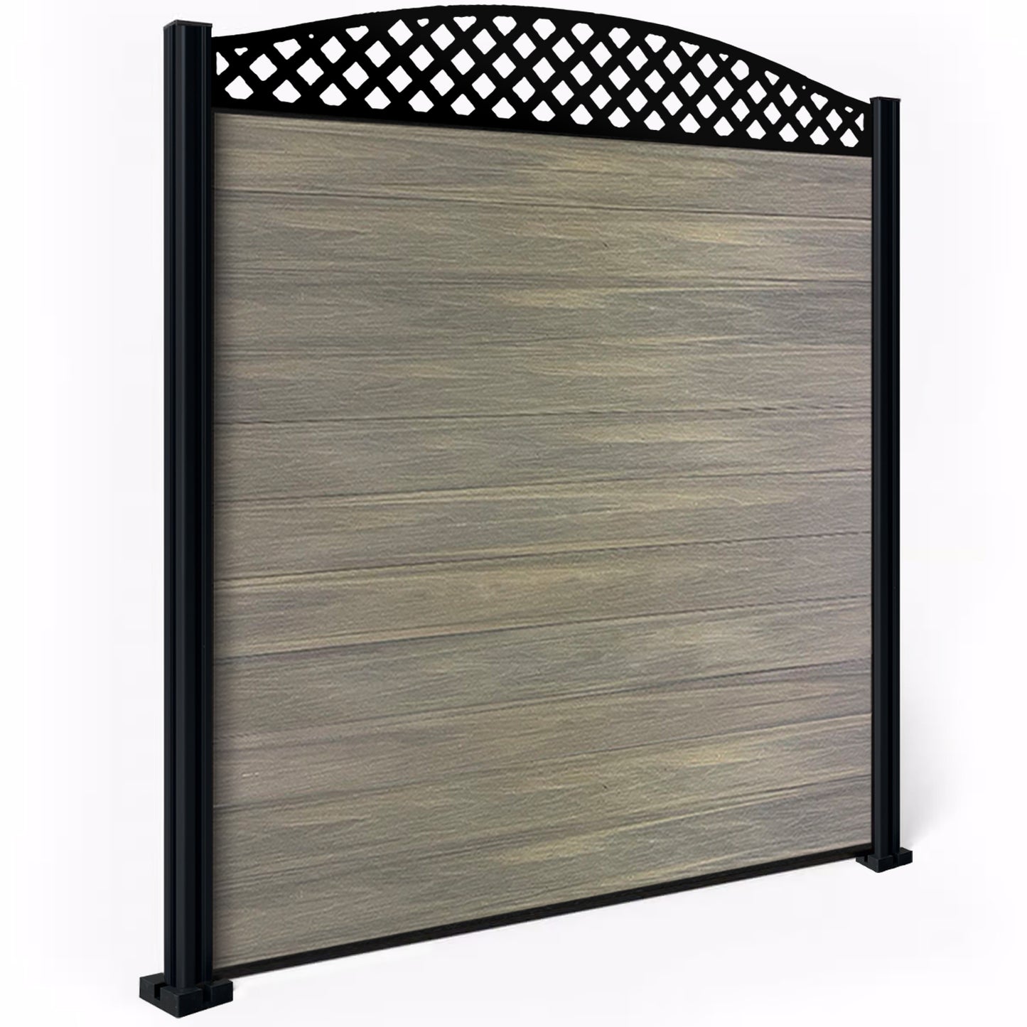 Composite Fence Kit - with Curved Wave Trellis