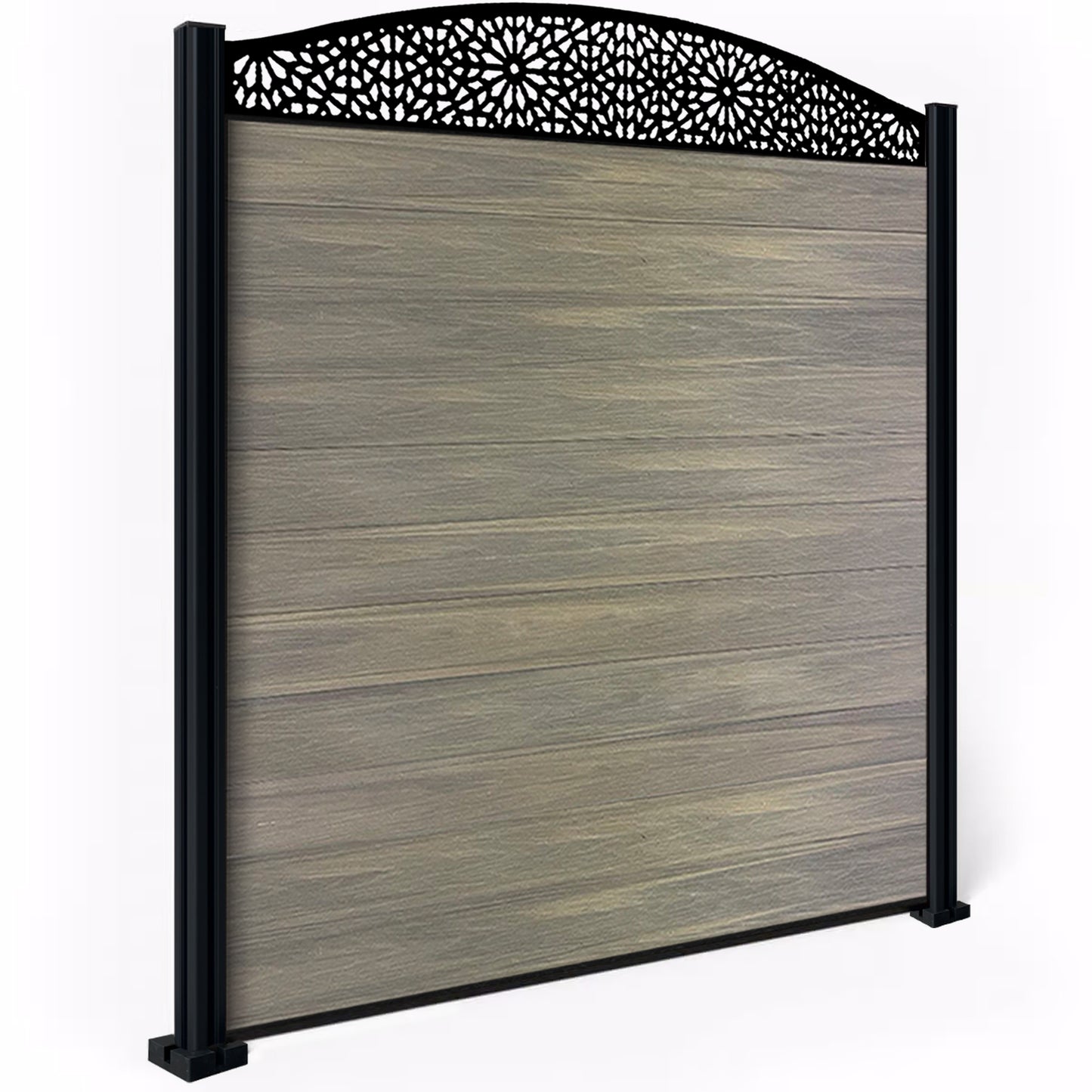 Composite Fence Kit - with Curved Morocco Trellis