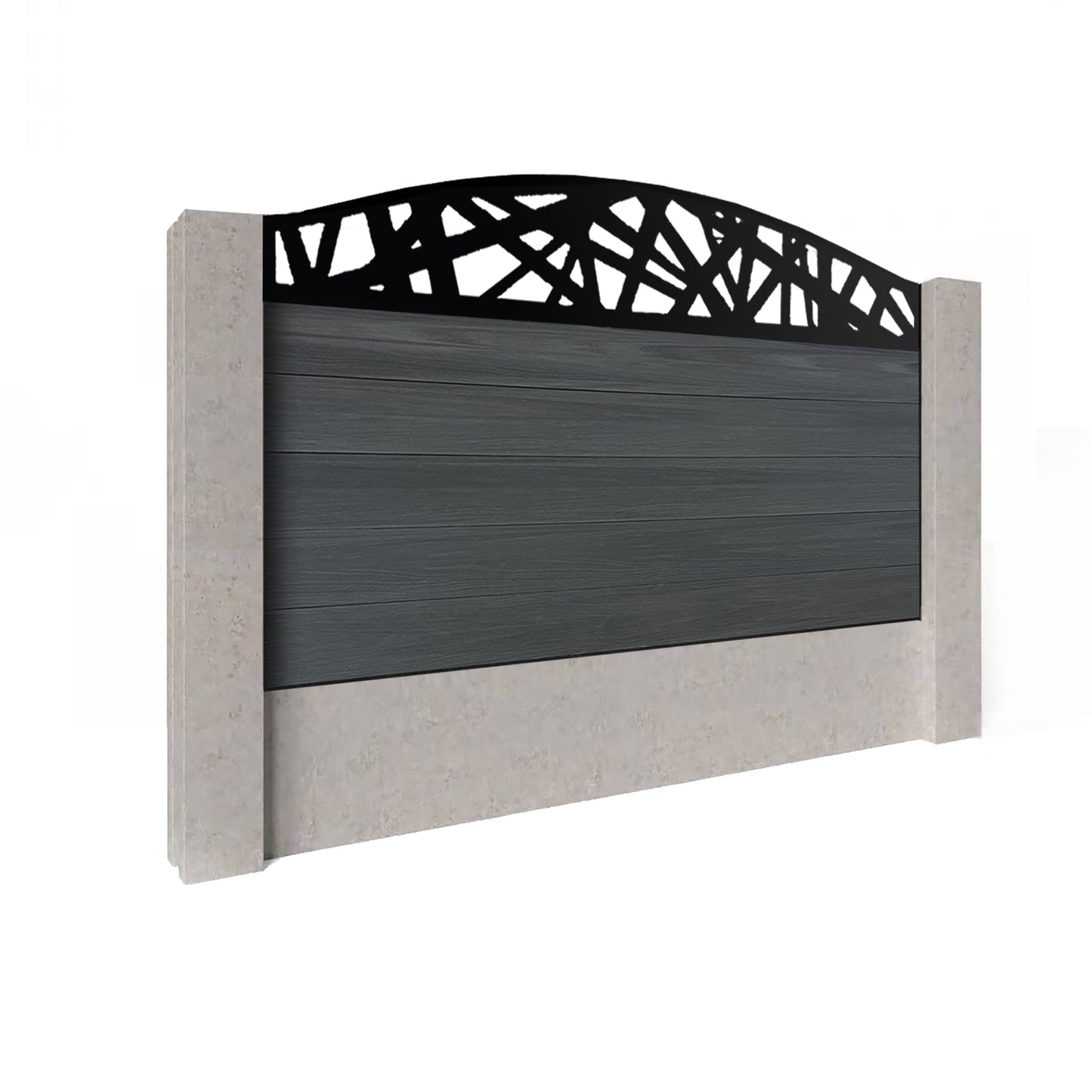 Composite Fence Kit - with Curved Laser Trellis