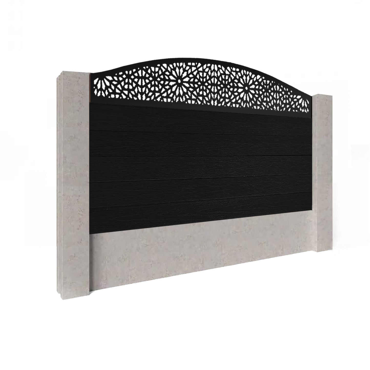 Composite Fence Kit - with Curved Morocco Trellis