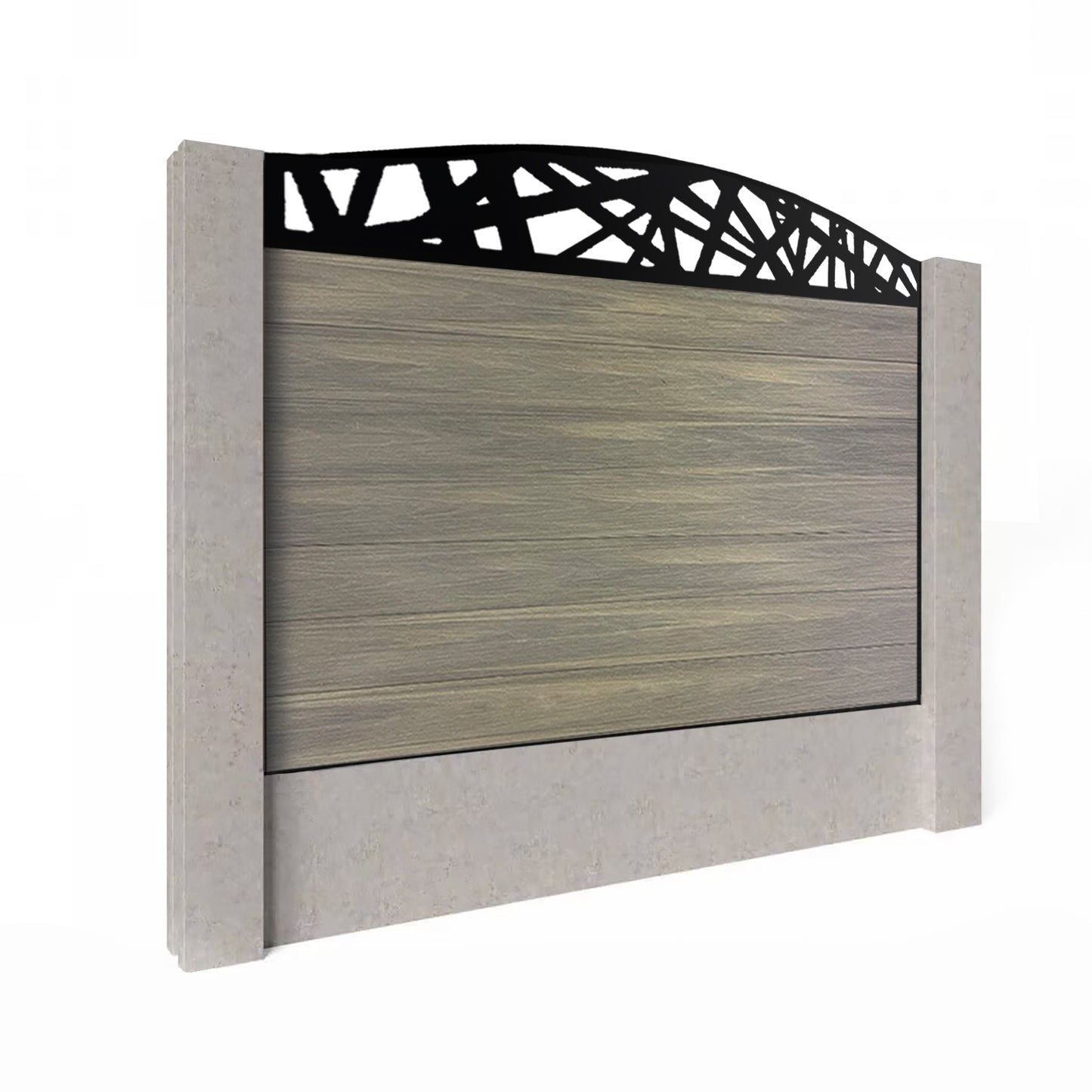 Composite Fence Kit - with Curved Laser Trellis