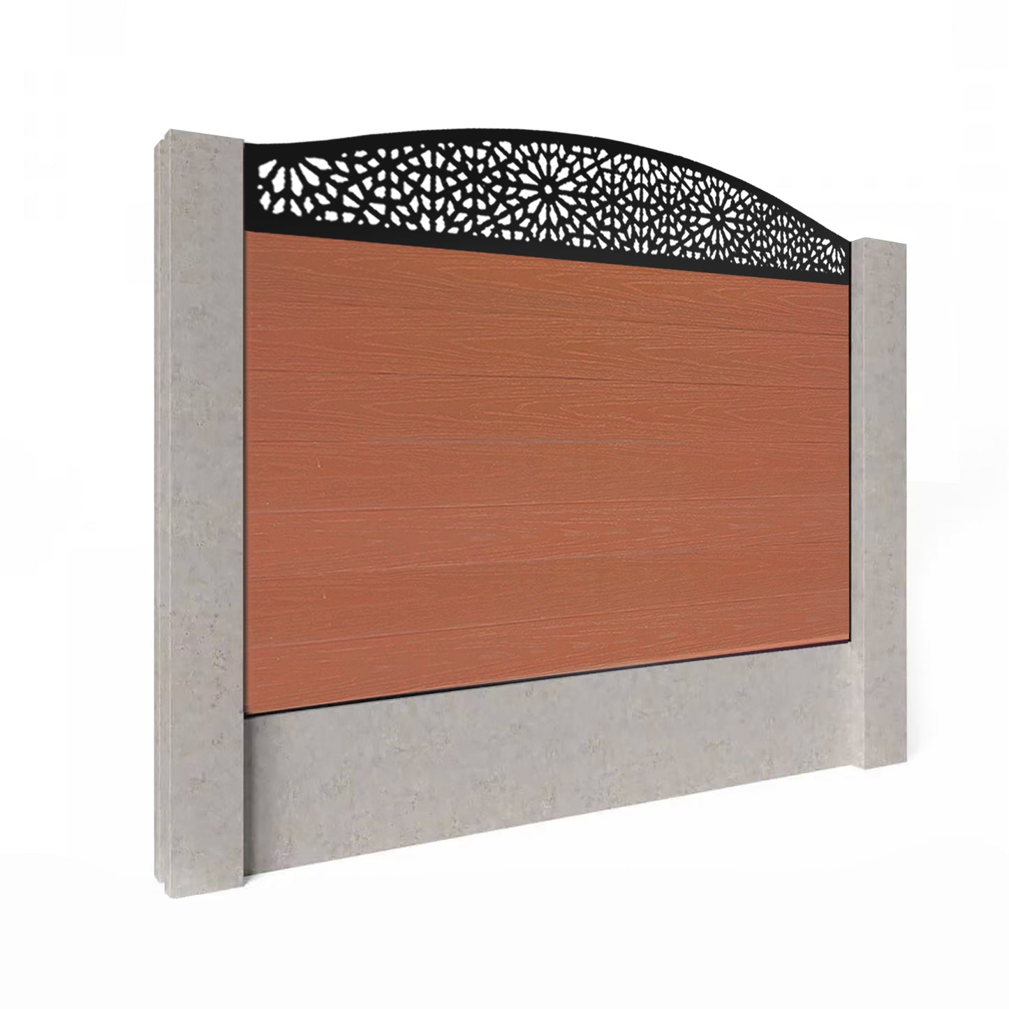 Composite Fence Kit - with Curved Morocco Trellis