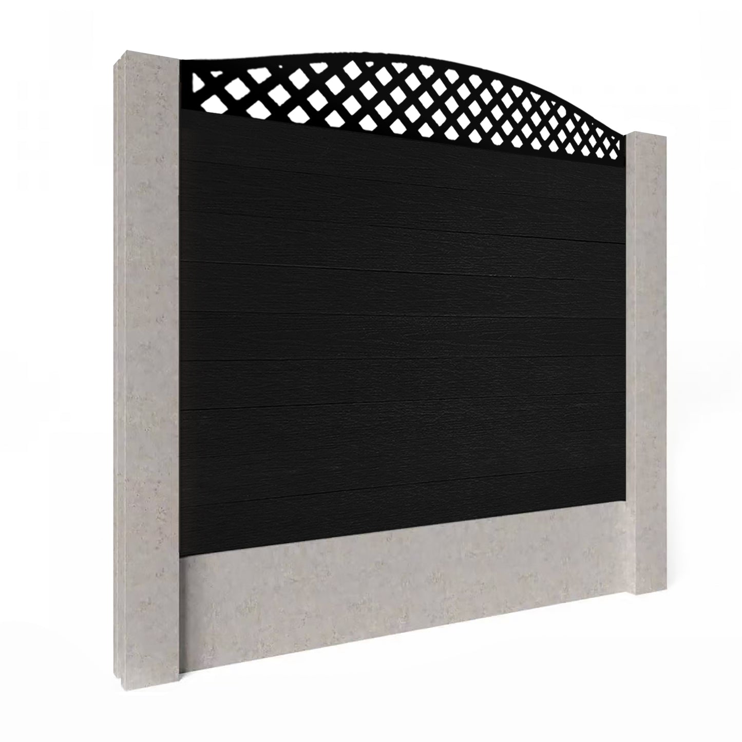 Composite Fence Kit - with Curved Wave Trellis