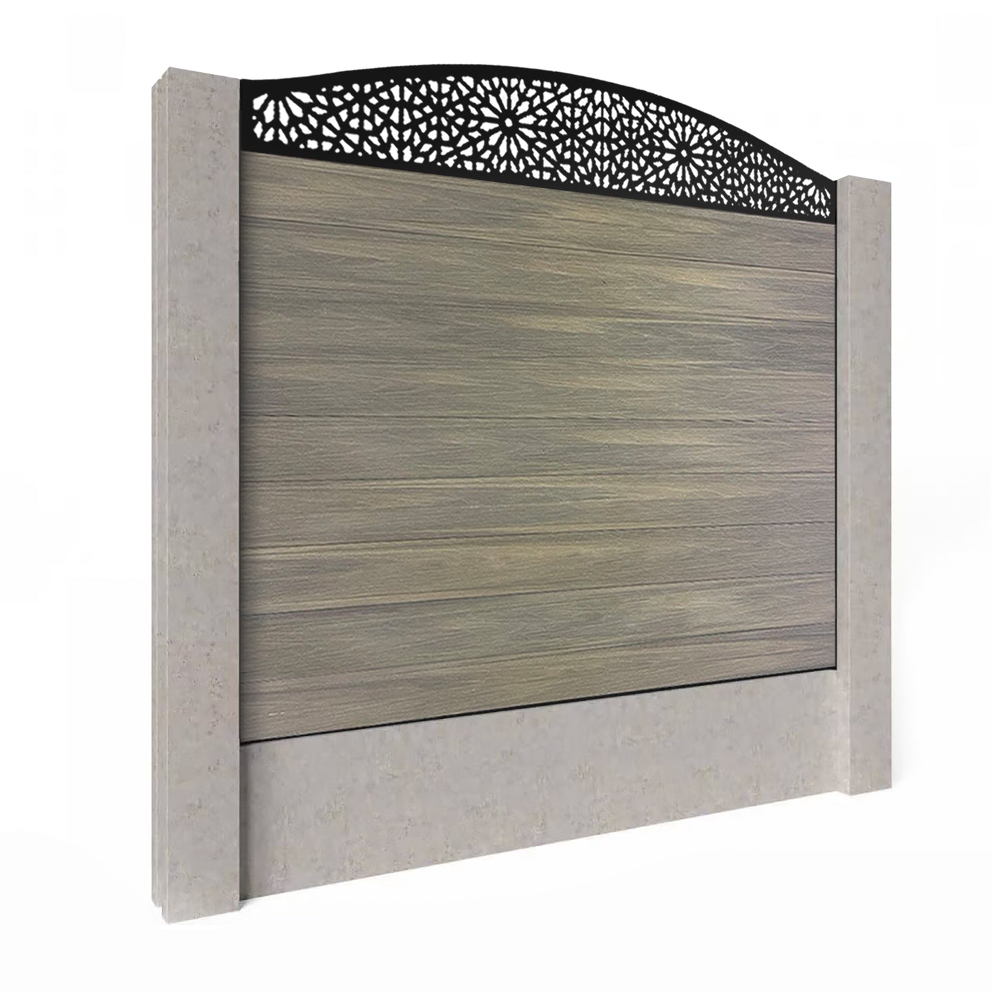 Composite Fence Kit - with Curved Morocco Trellis