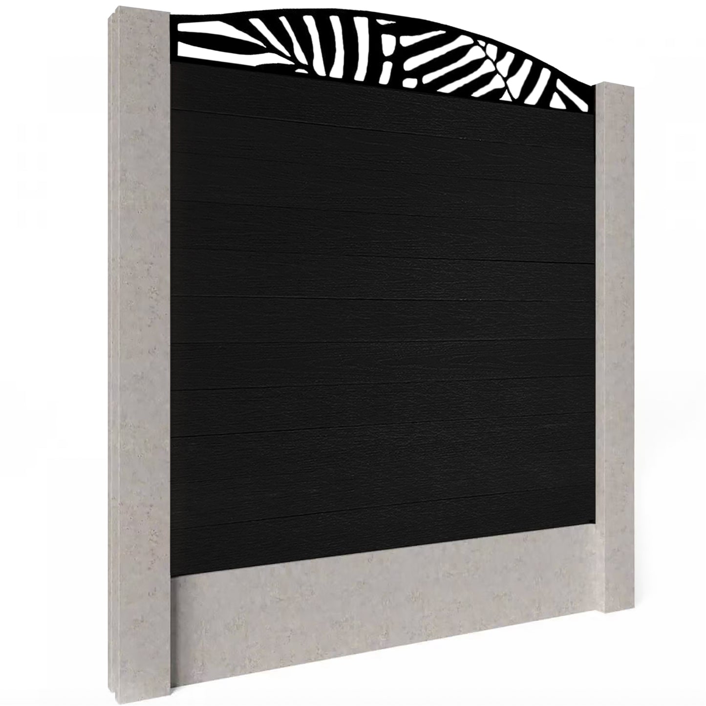 Composite Fence Kit - with Curved Leafy Trellis