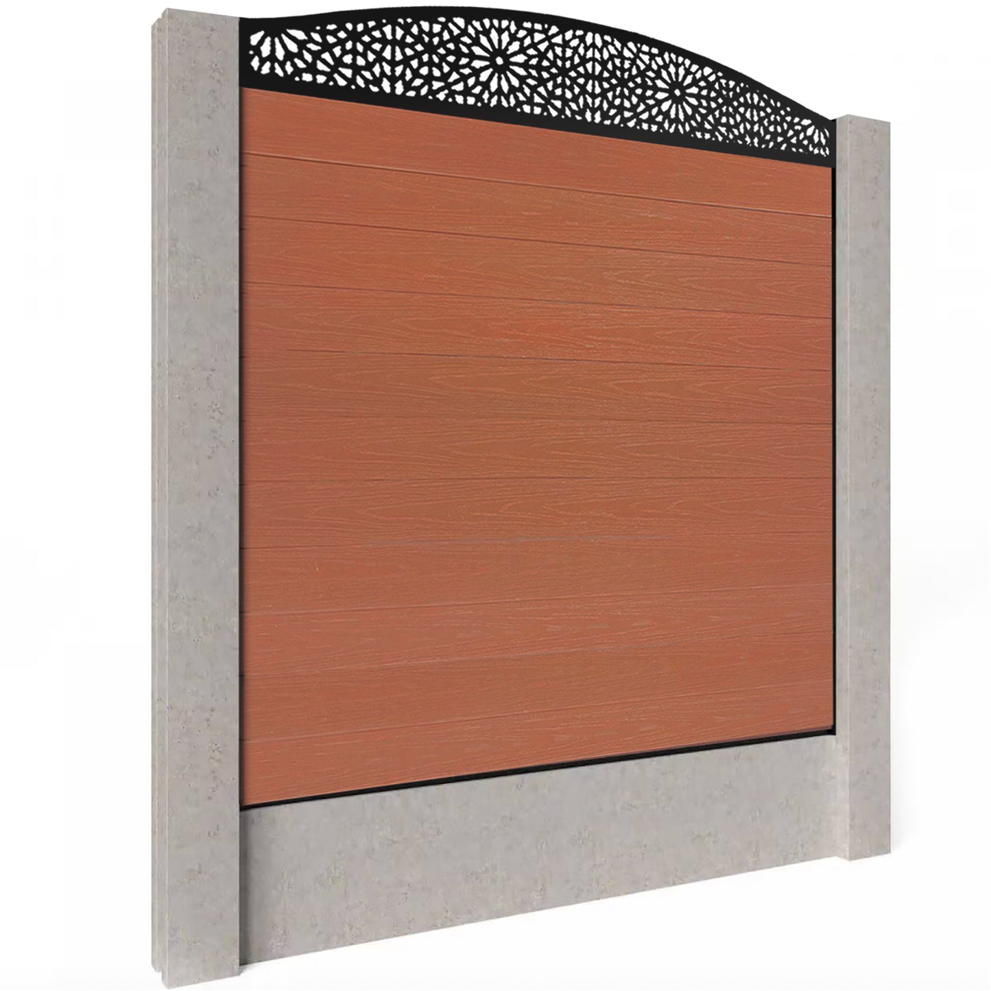 Composite Fence Kit - with Curved Morocco Trellis