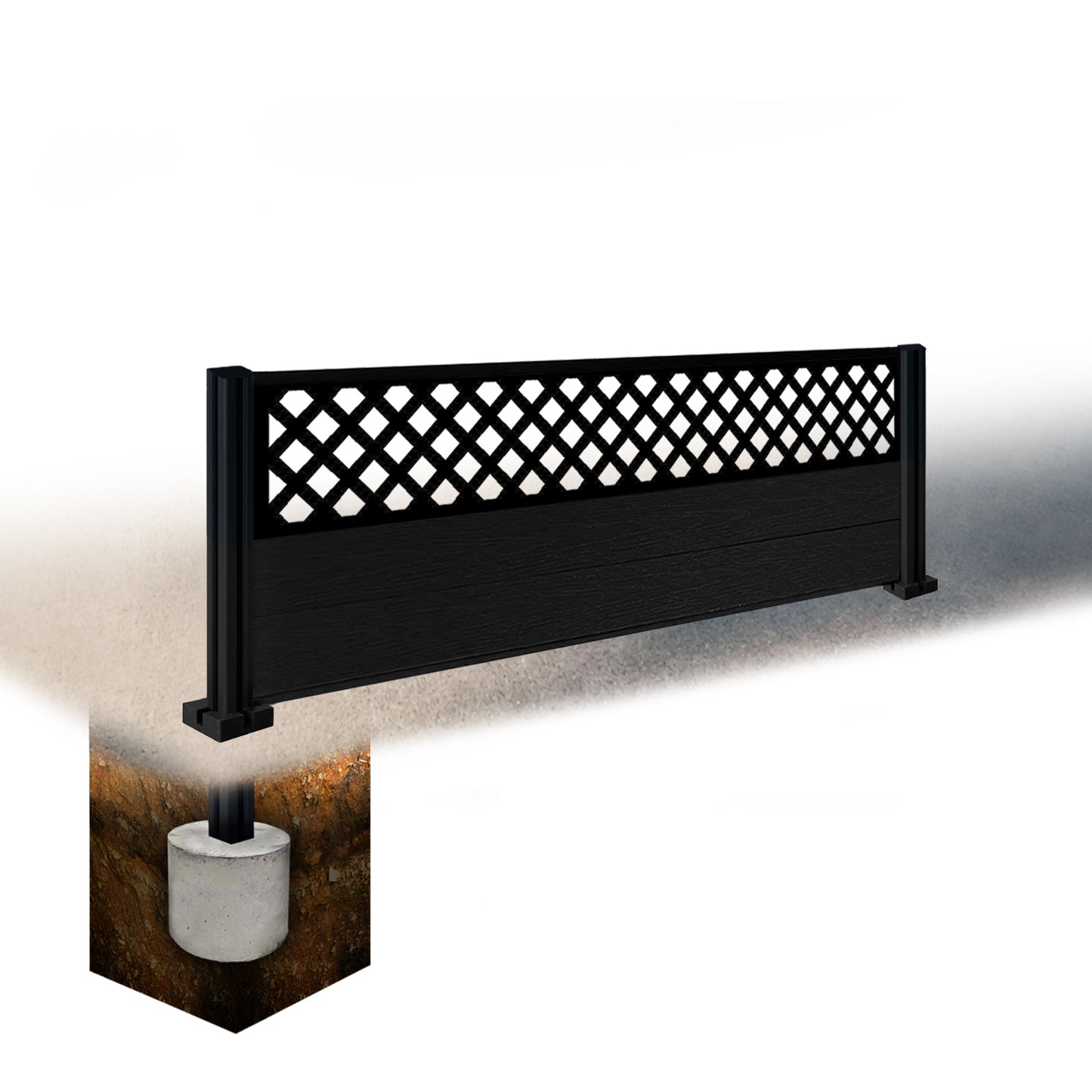 Composite Fence Kit - with Wave Trellis