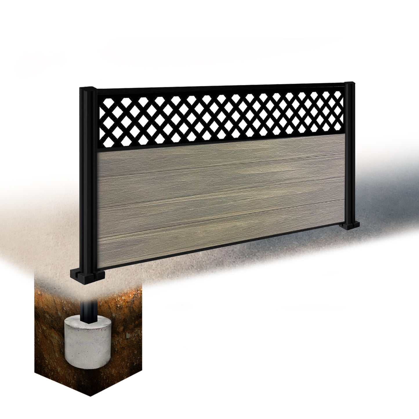 Composite Fence Kit - with Wave Trellis