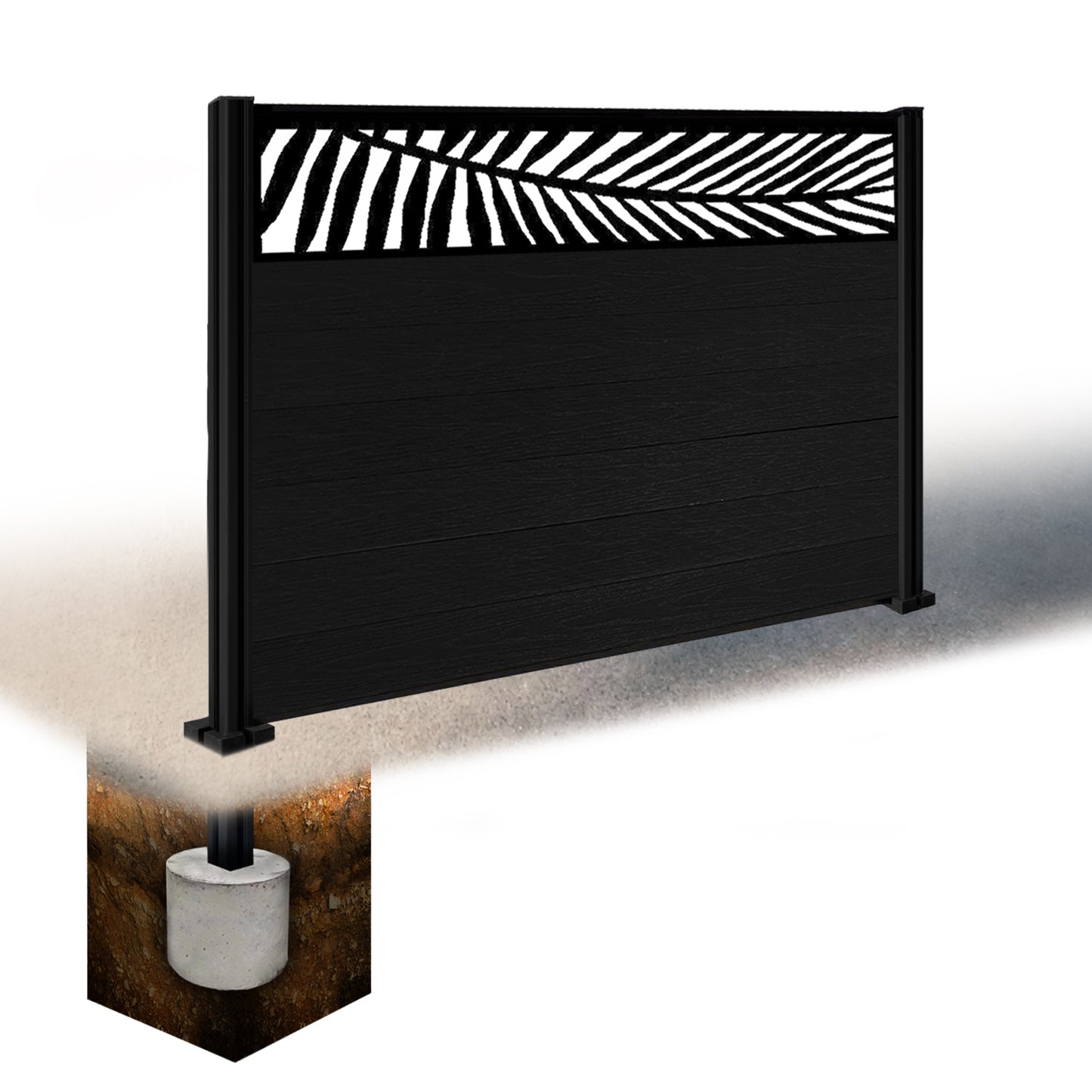 Composite Fence Kit - with Palm Trellis