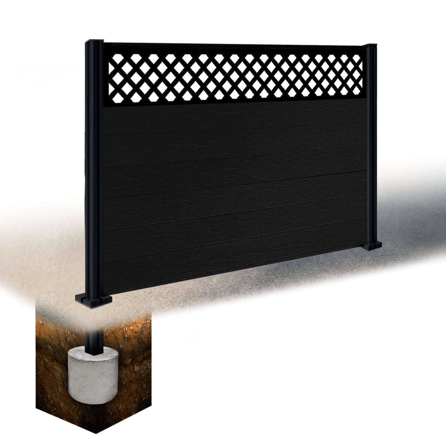 Composite Fence Kit - with Wave Trellis