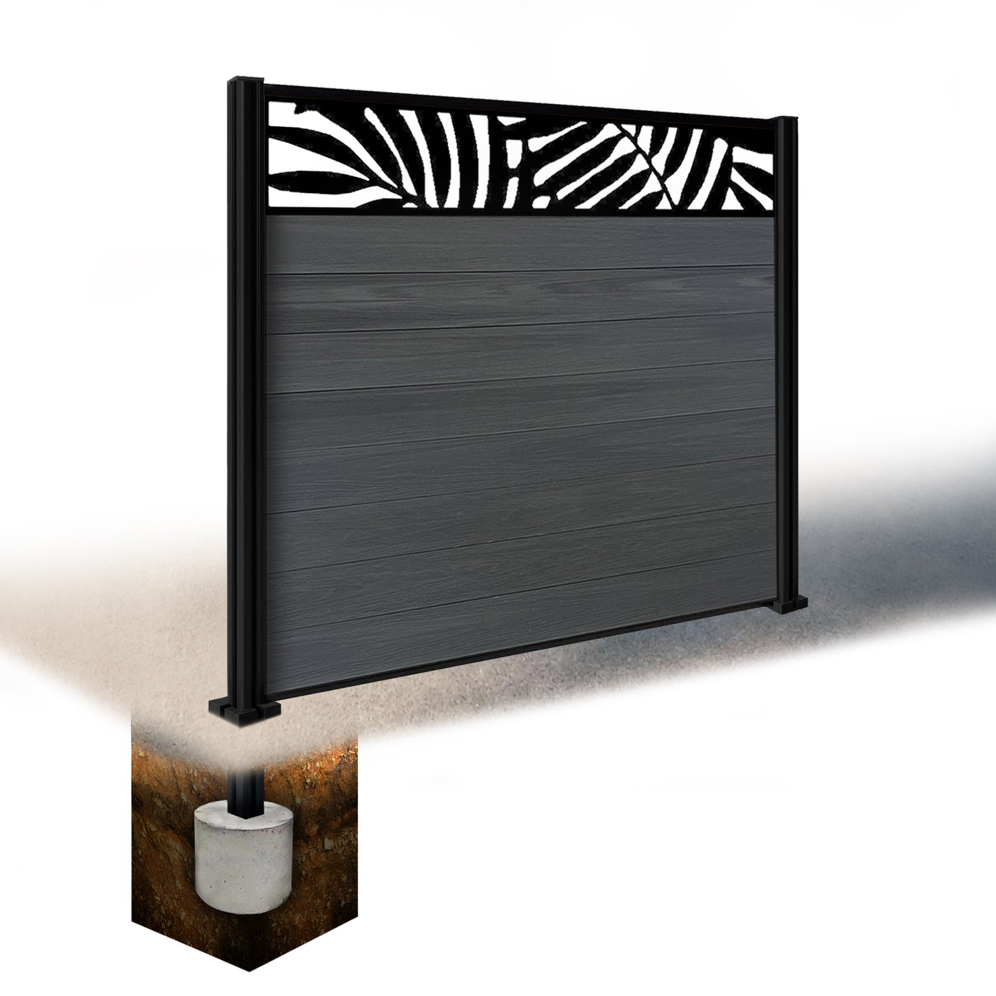 Composite Fence Kit - with Leafy Trellis
