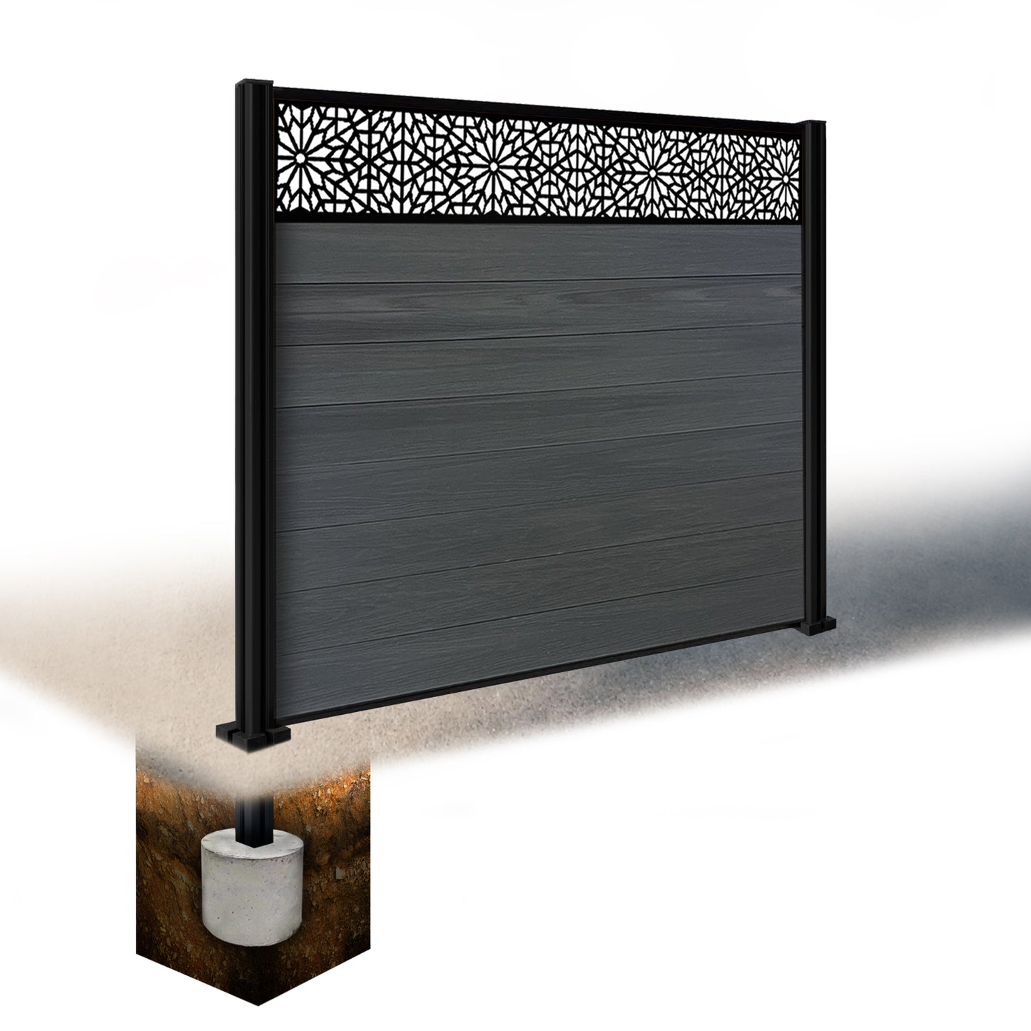 Composite Fence Kit - with Morocco Trellis