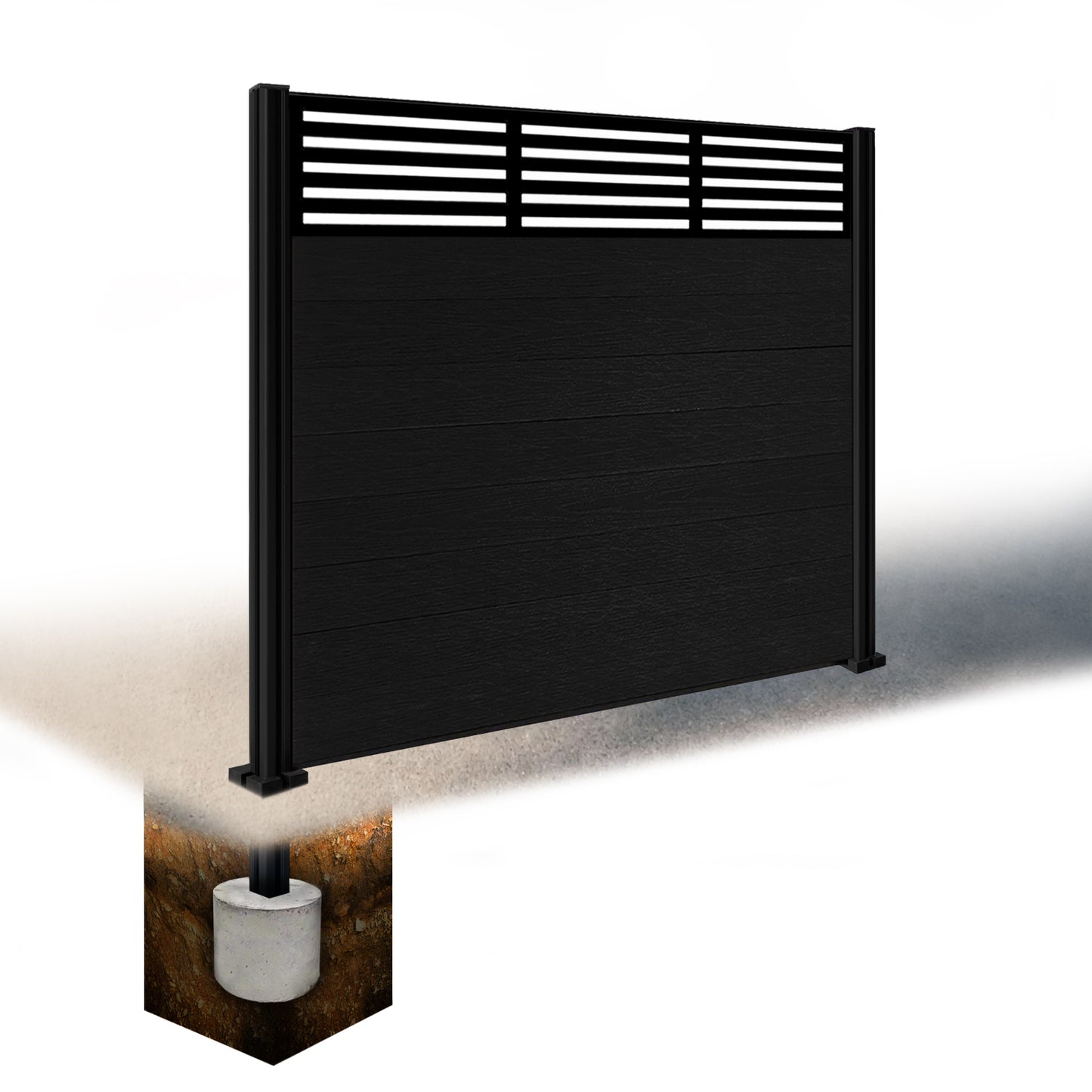 Composite Fence Kit - with Slat Trellis