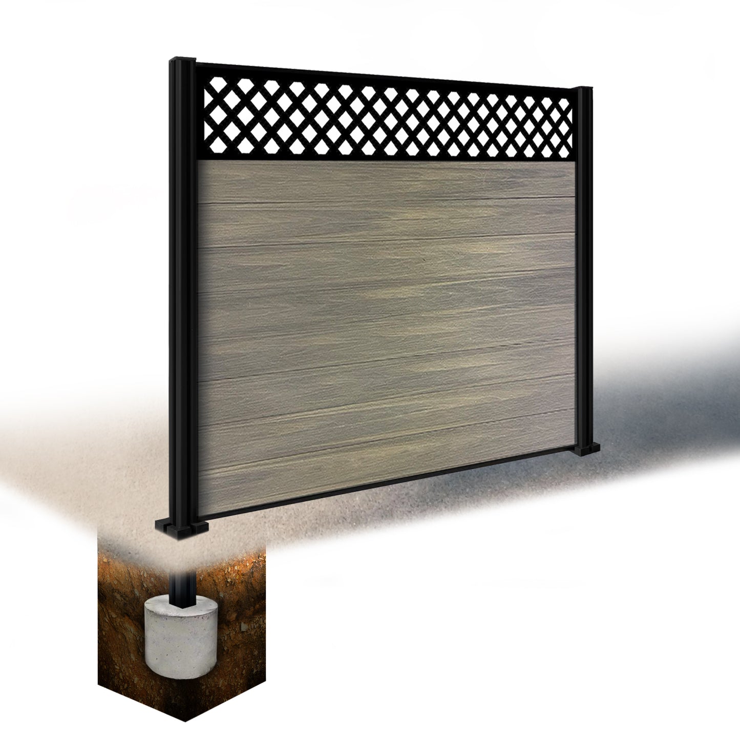 Composite Fence Kit - with Wave Trellis