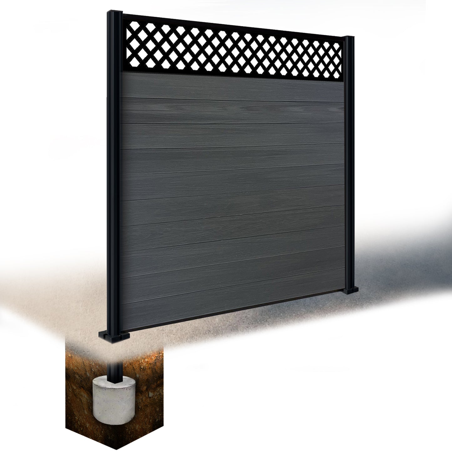 Composite Fence Kit - with Wave Trellis