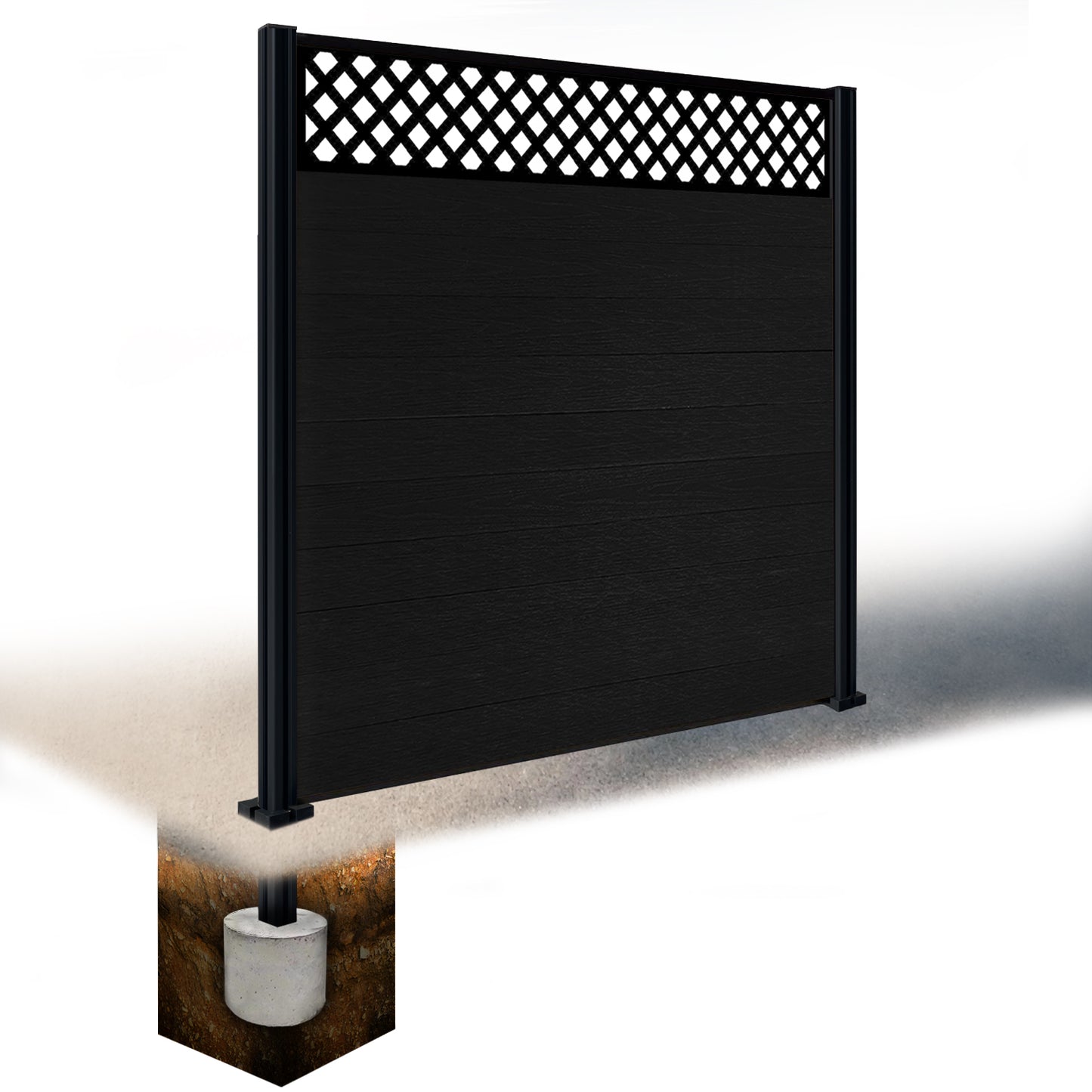 Composite Fence Kit - with Wave Trellis