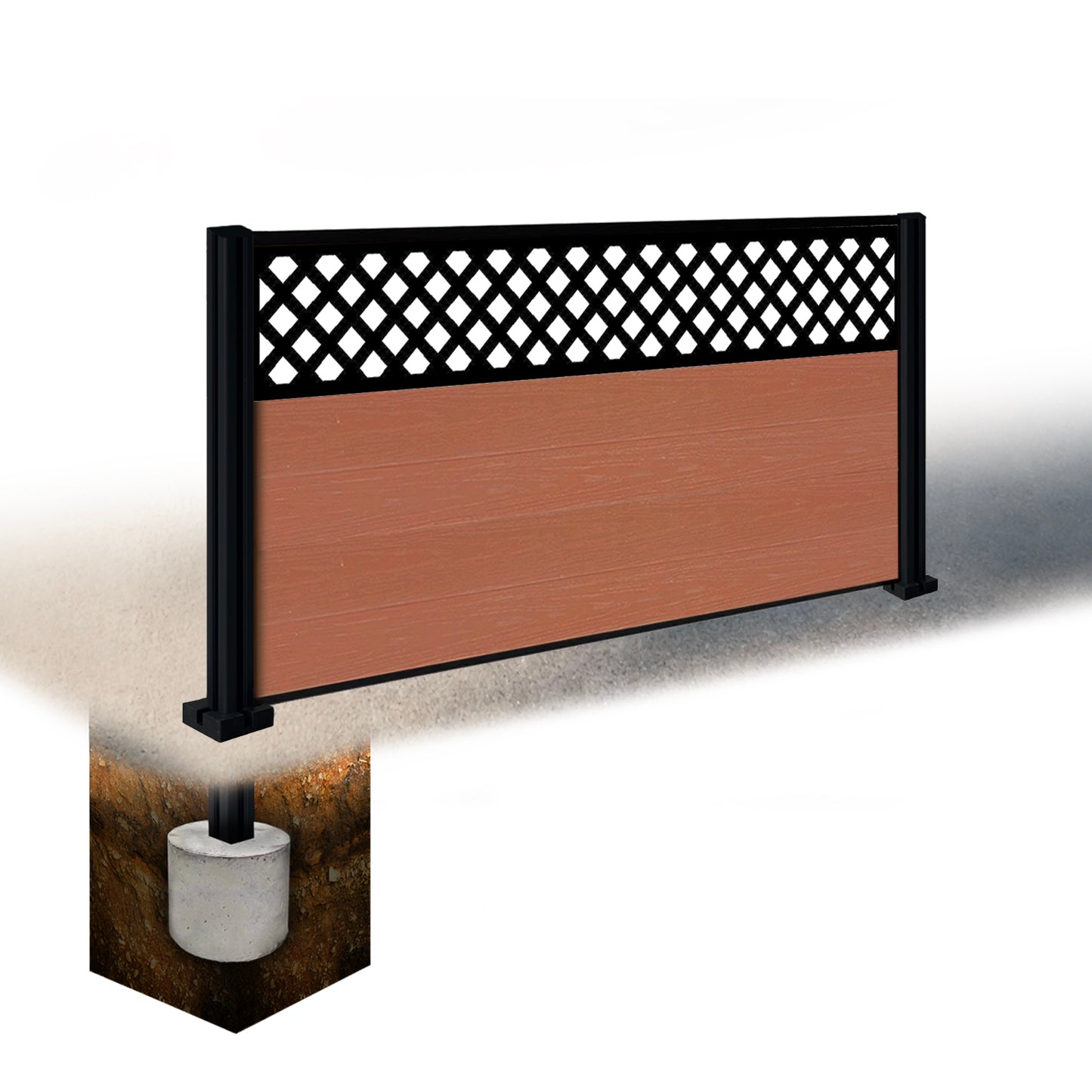 Composite Fence Kit - with Wave Trellis