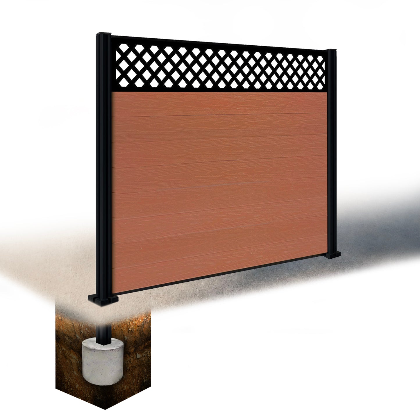 Composite Fence Kit - with Wave Trellis