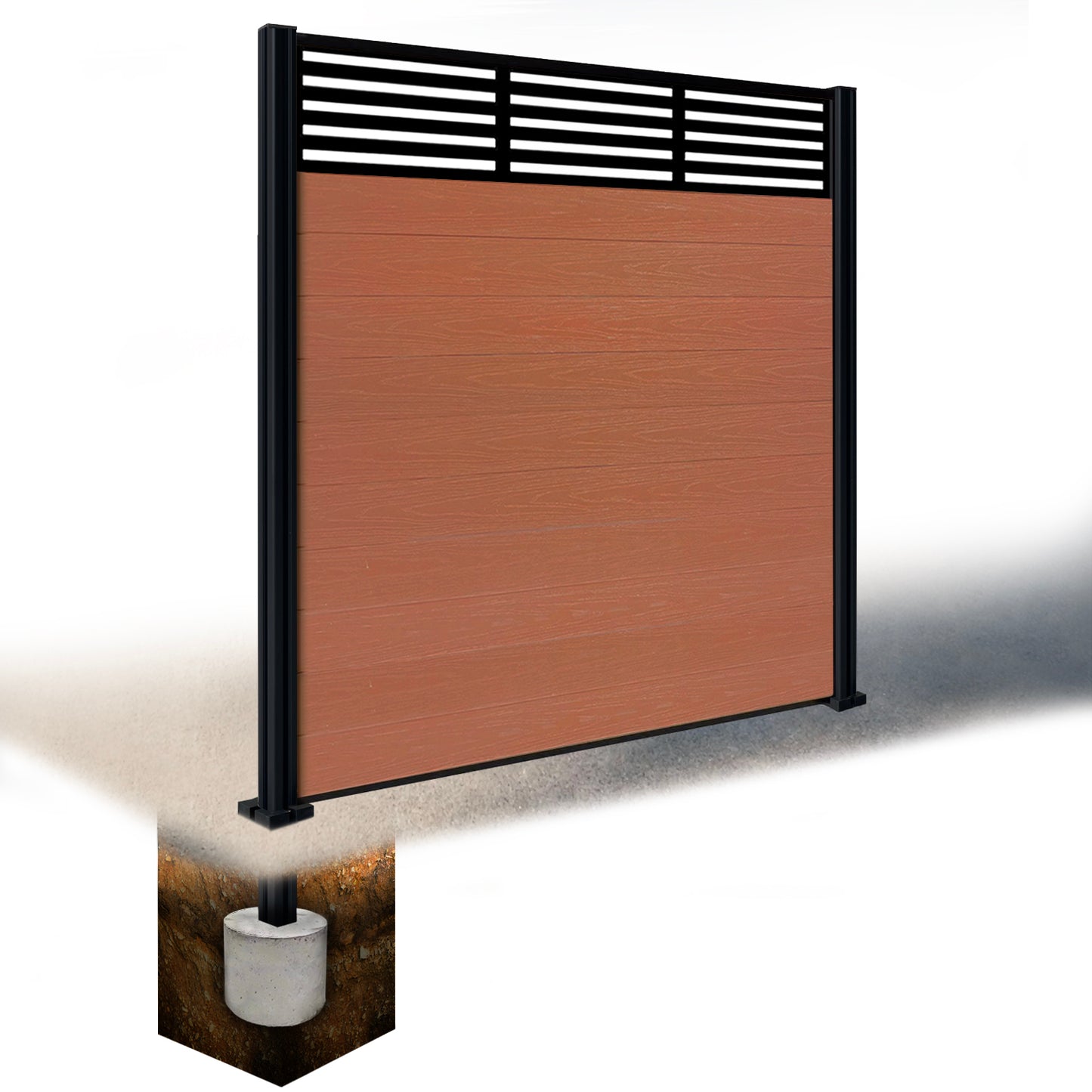 Composite Fence Kit - with Slat Trellis